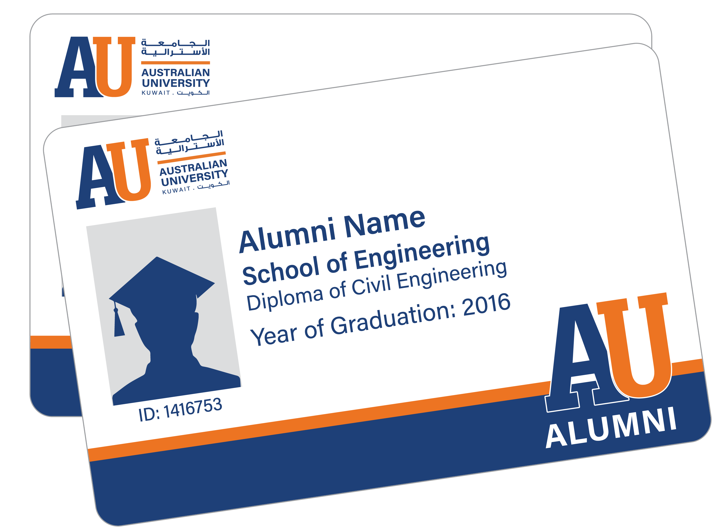 AU Alumni ID Card sample