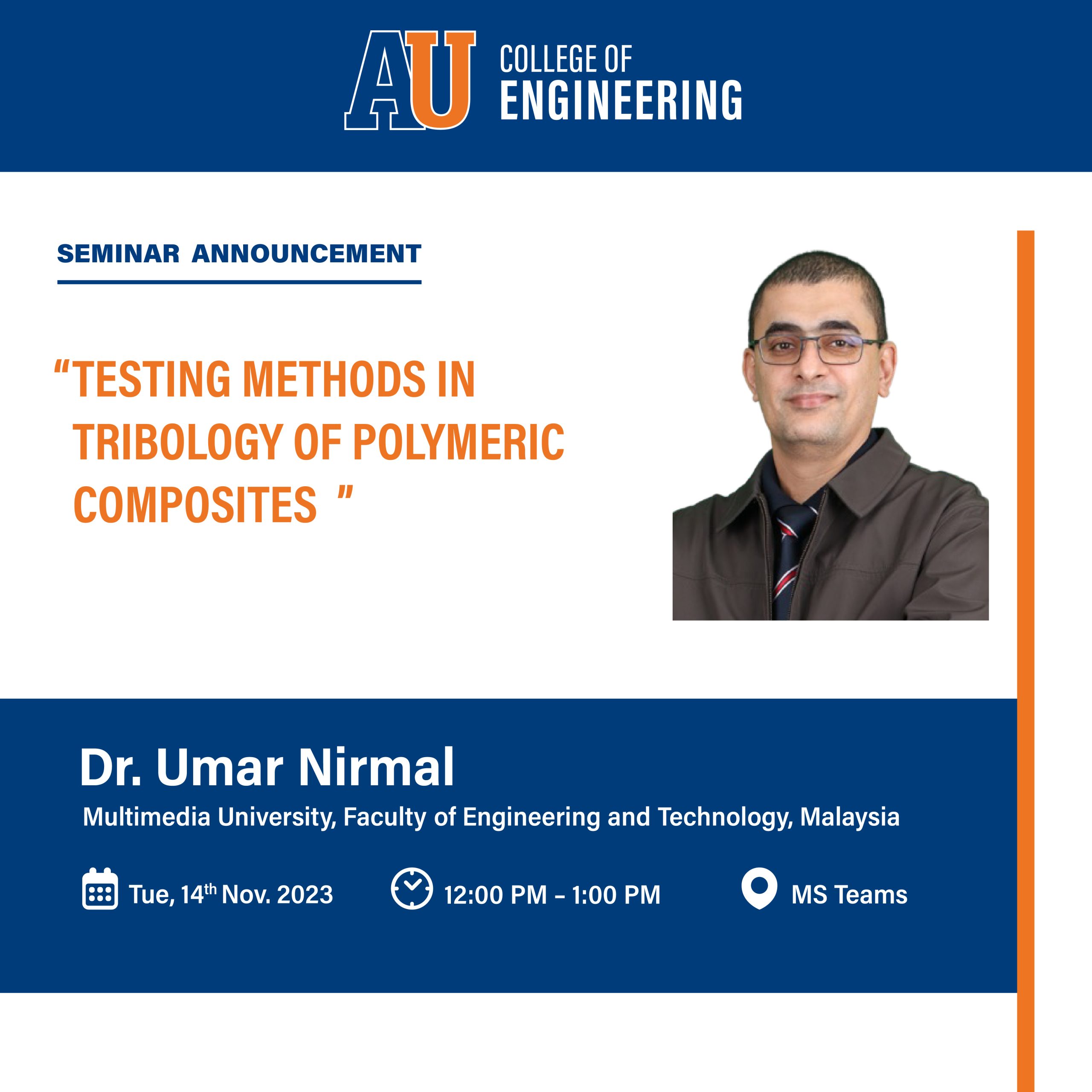 TESTING METHODS IN TRIBOLOGY OF POLYMERIC COMPOSITES