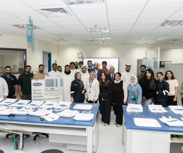Group photo of Carrier training visit