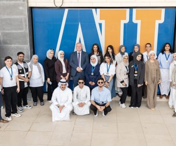 Group photo of CoB graduation projects exhibition