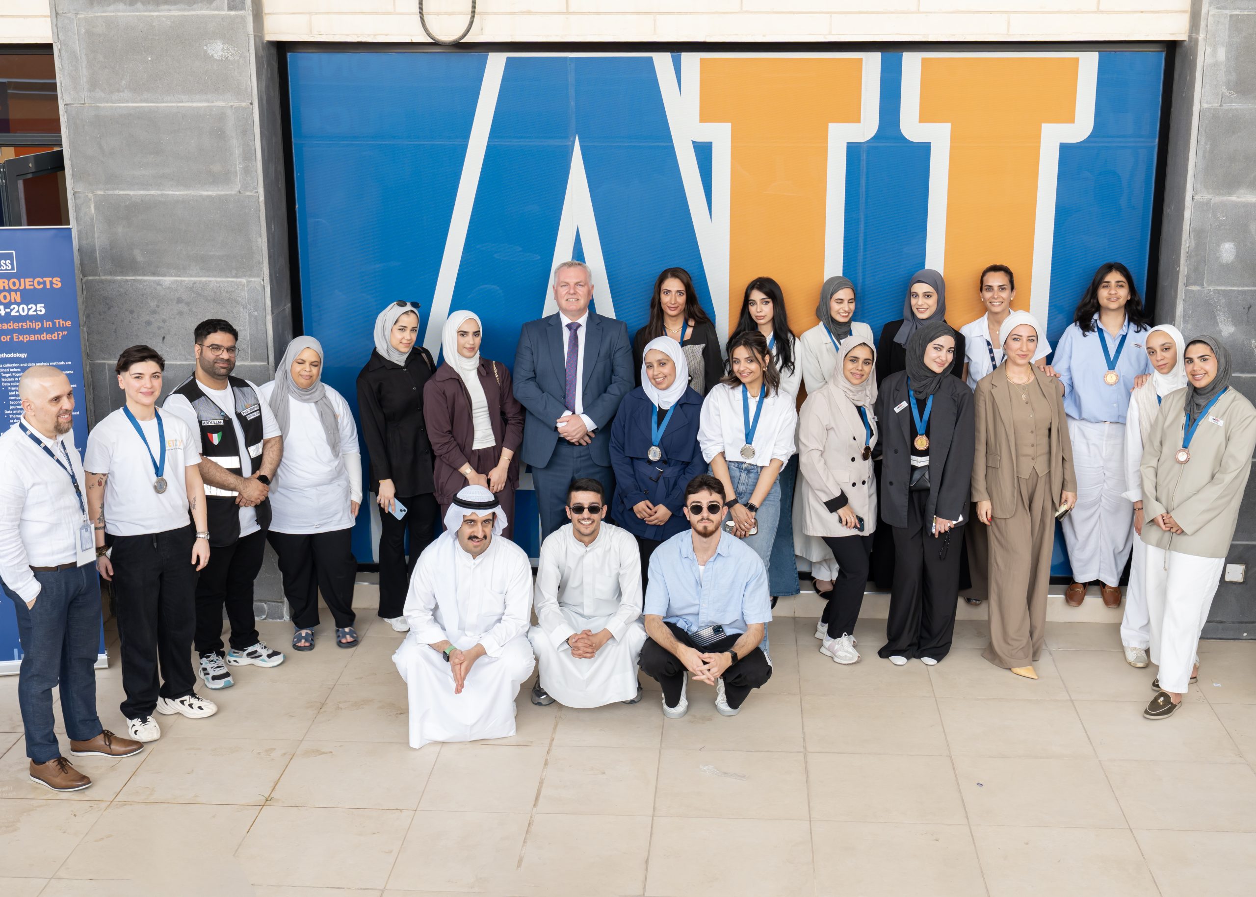 Group photo of CoB graduation projects exhibition