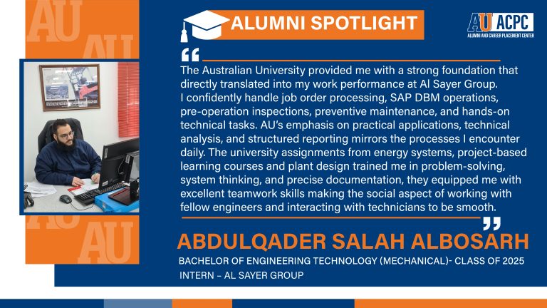 Alumni Testimonial - Abdulqader Salah Albosarh
