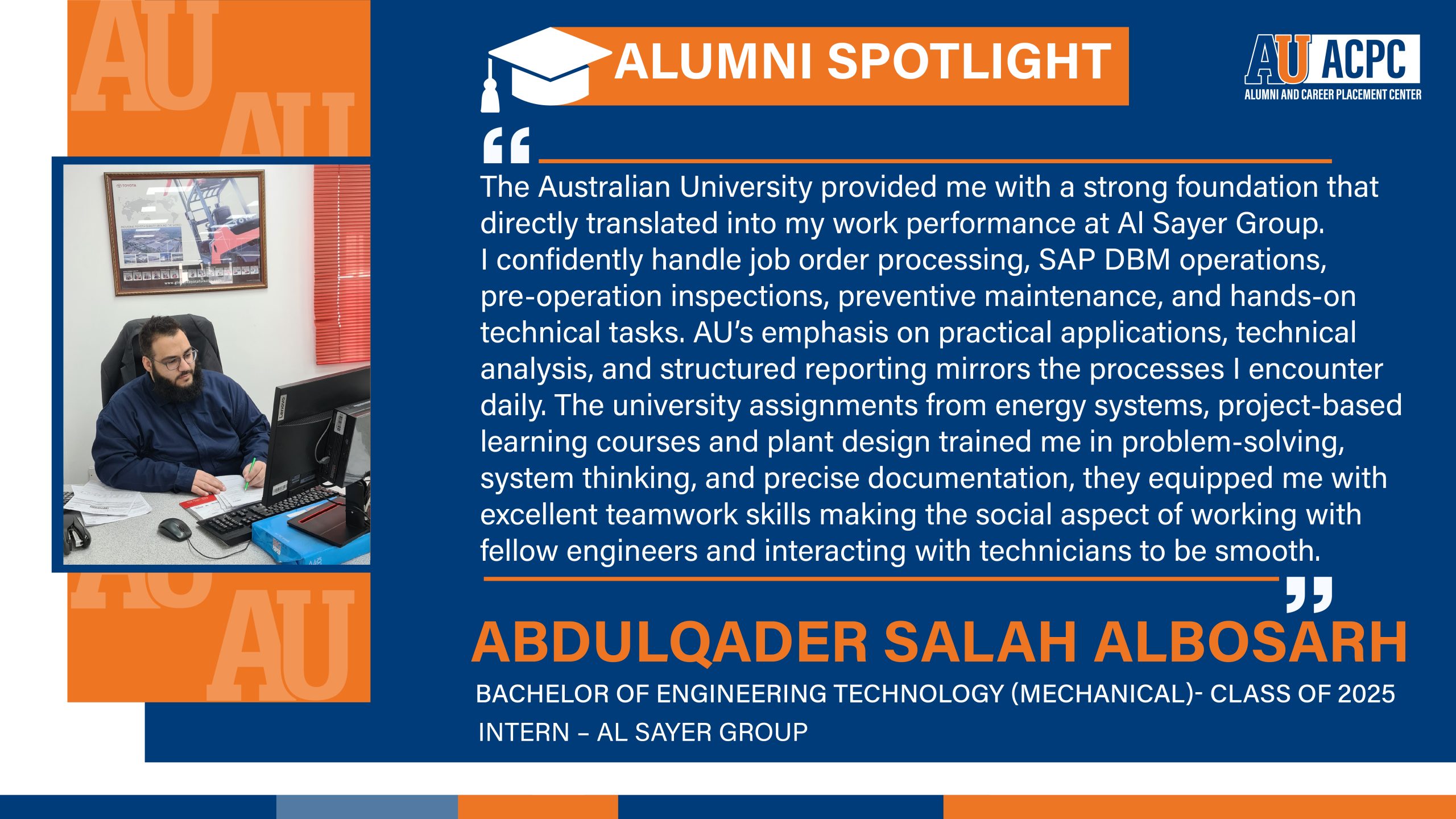 Abdulqader Salah Albosarh - Alumni Spotlight Abdulqader Salah Albosarh - Alumni Spotlight