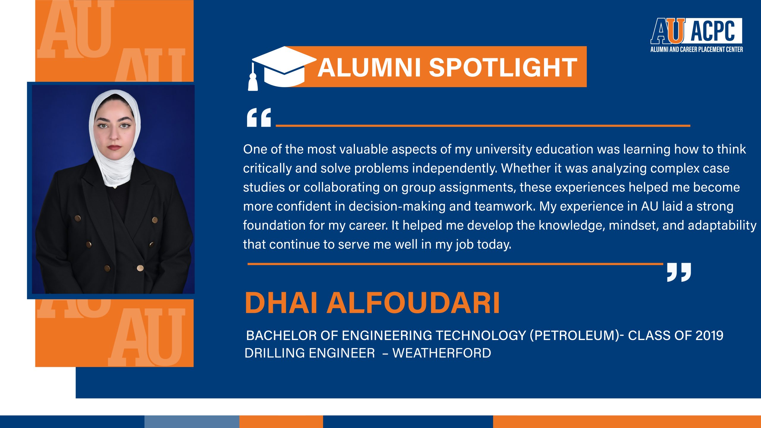 Dhai Alfoudari - Alumni Spotlight Dhai Alfoudari - Alumni Spotlight