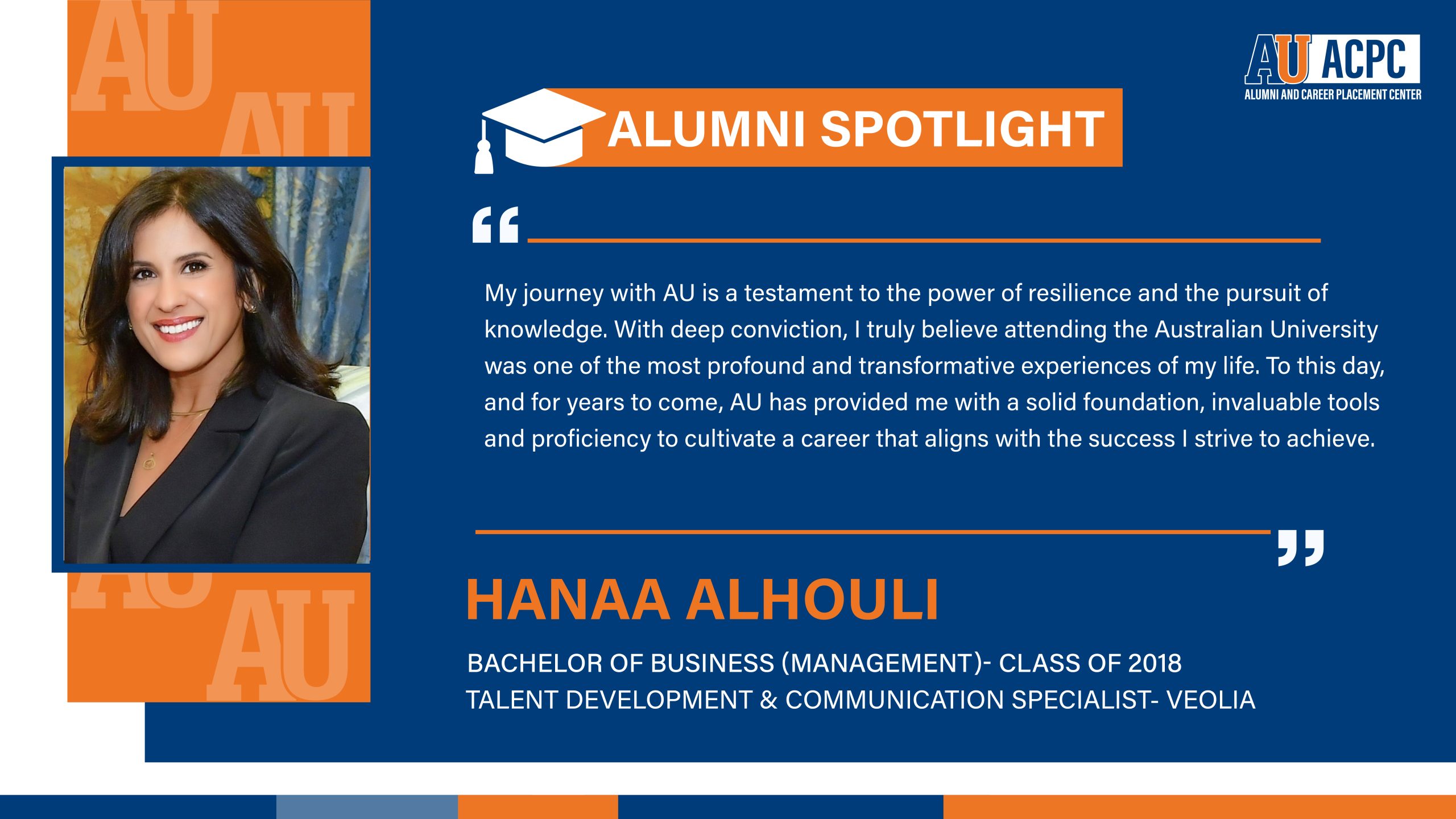 Hanaa Alhouli - Alumni Spotlight Hanaa Alhouli - Alumni Spotlight