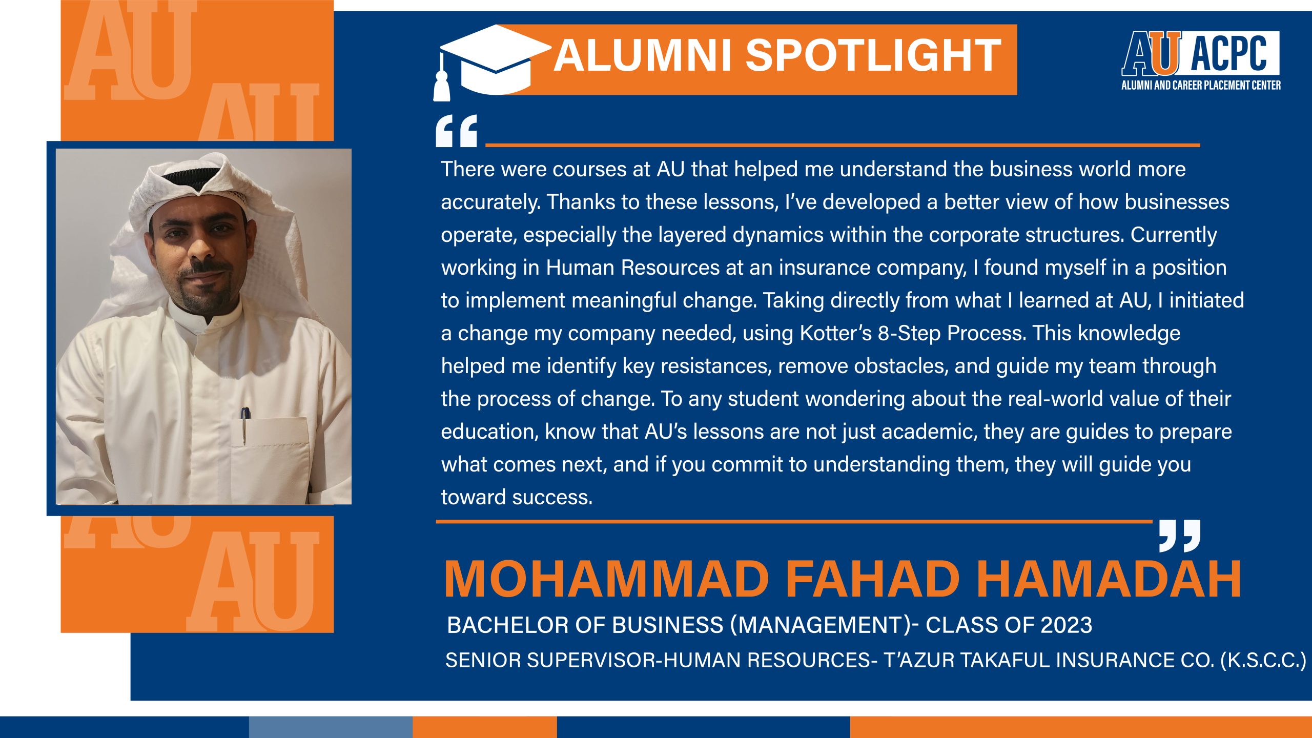 Mohammad Fahad Hamadah - Alumni Spotlight Mohammad Fahad Hamadah - Alumni Spotlight