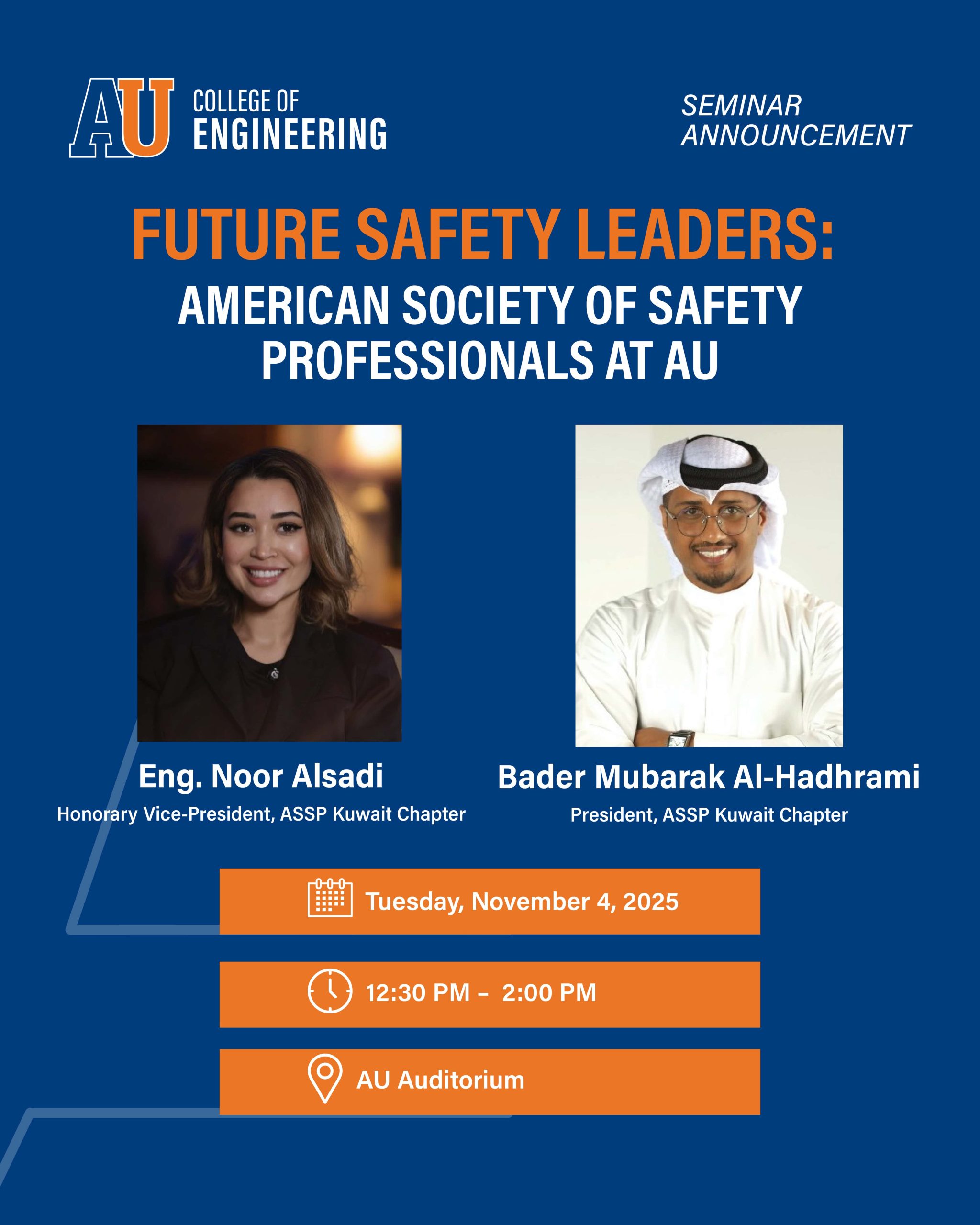 Thumbnail image of Future Safety Leaders: American Society of Safety Professionals at AU seminar
