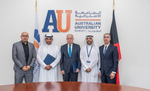 Image of AU and Waves members after signing MOU