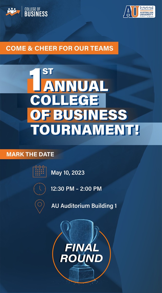 1st Annual College of Business Tournament poster