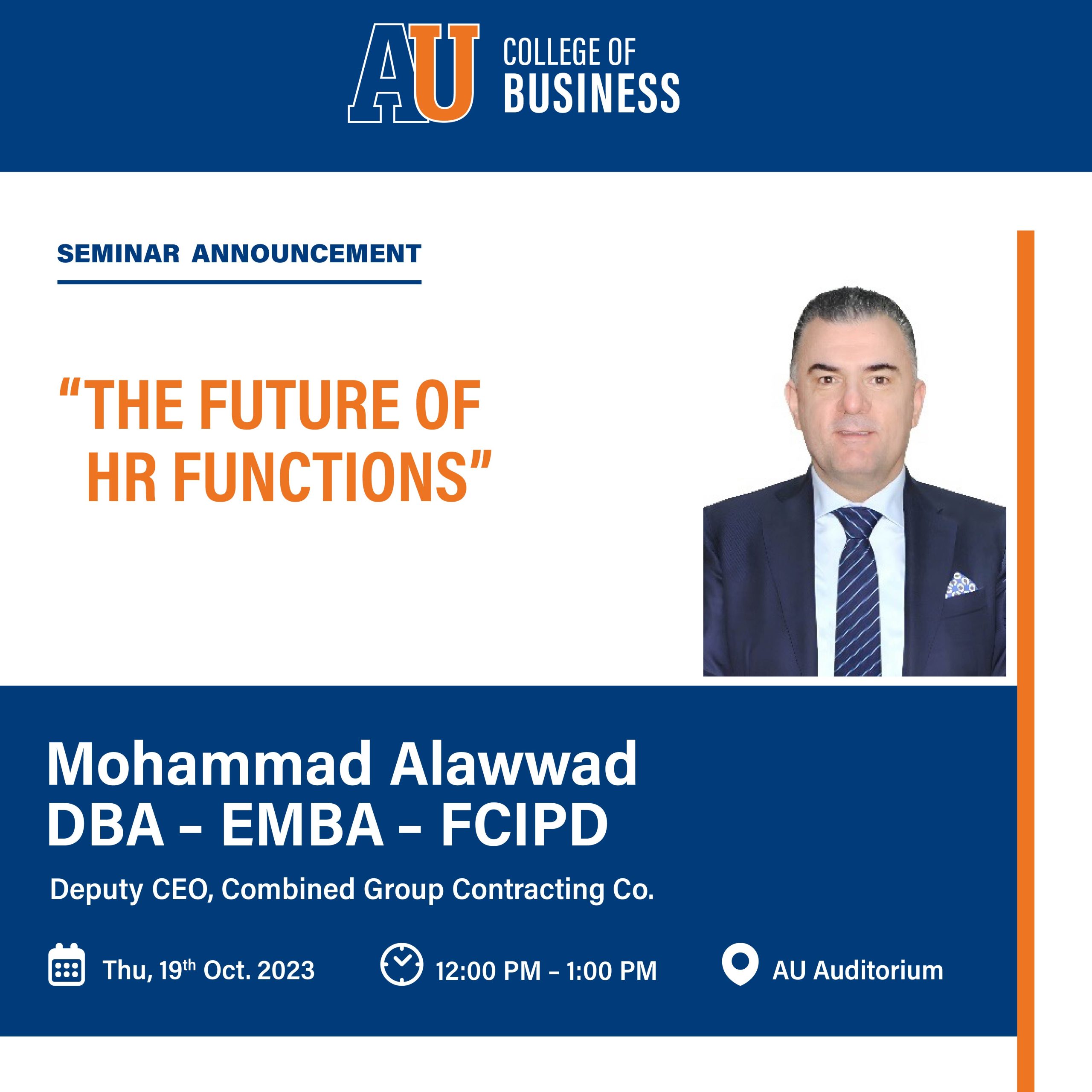 Poster of The Future of HR Functions Seminar