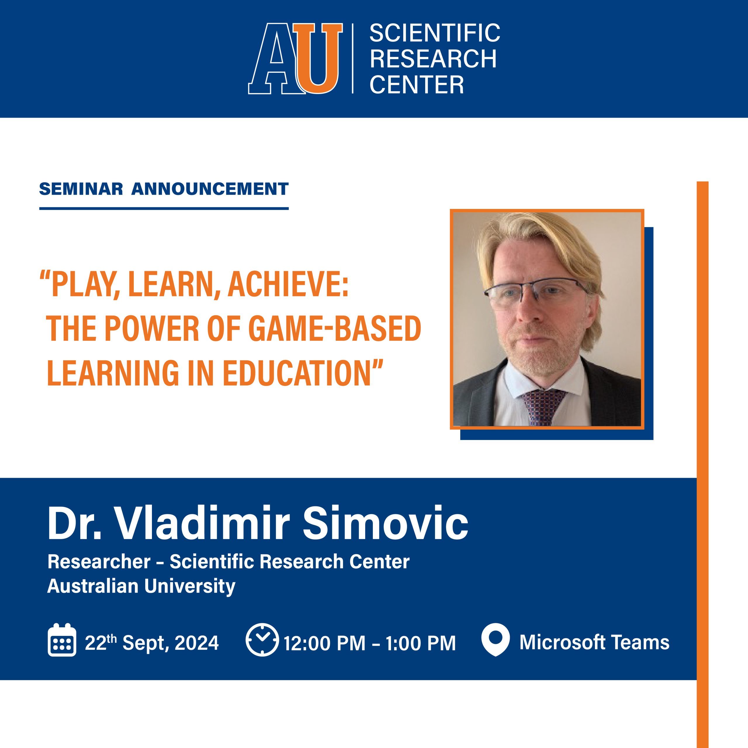 Poster of Play, Learn, Achieve: The Power of Game-Based Learning in Education Seminar