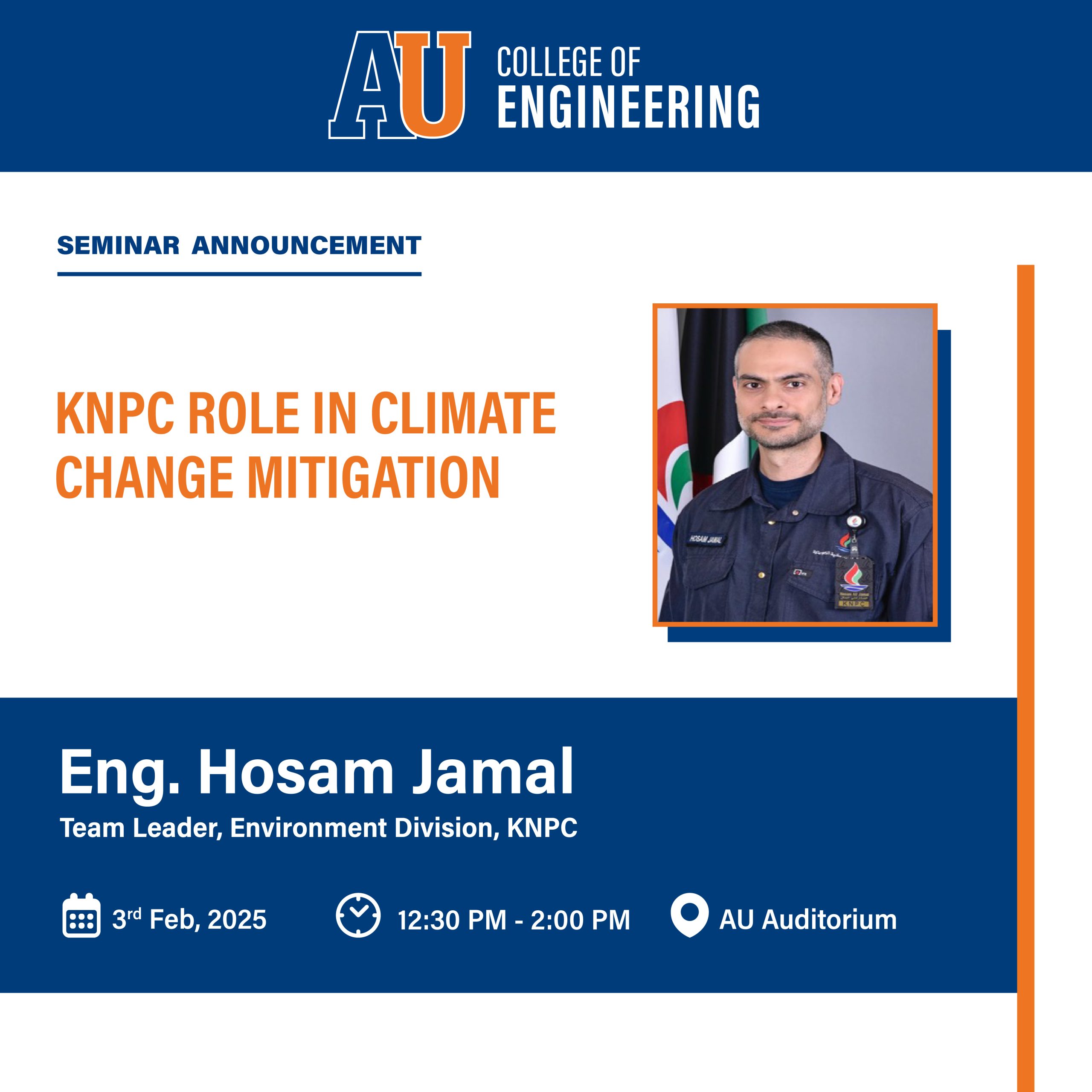 Poster of KNPC Role in Climate Change Mitigation Seminar