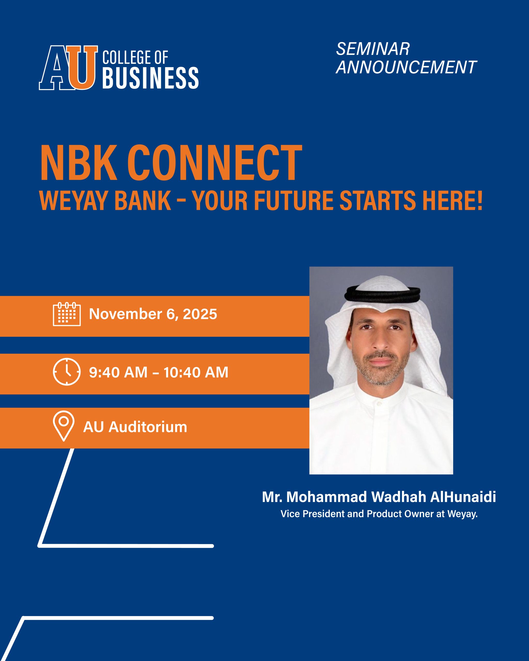 Poster of NBK Connect: Weyay Bank - Your Future Starts Here! Seminar