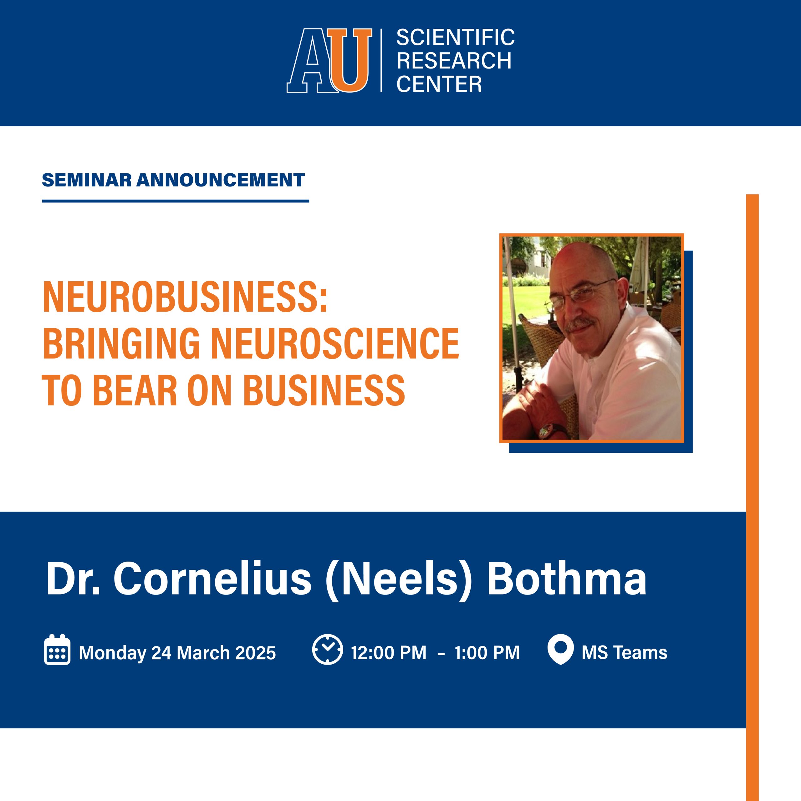 Poster of Neurobusiness: Bringing Neuroscience to Bear on Business Seminar
