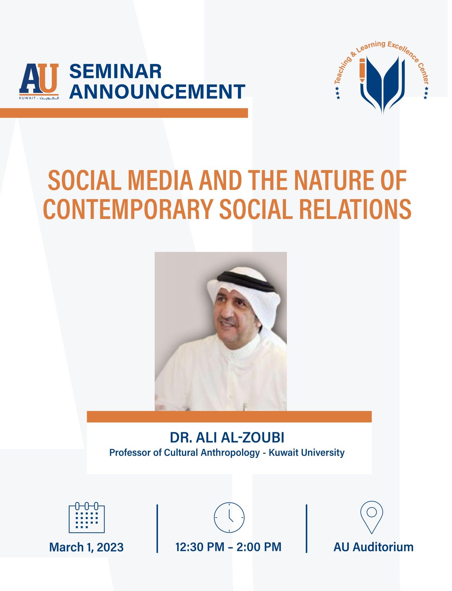 Poster of Social Media and the Nature of Contemporary Social Relations Seminar