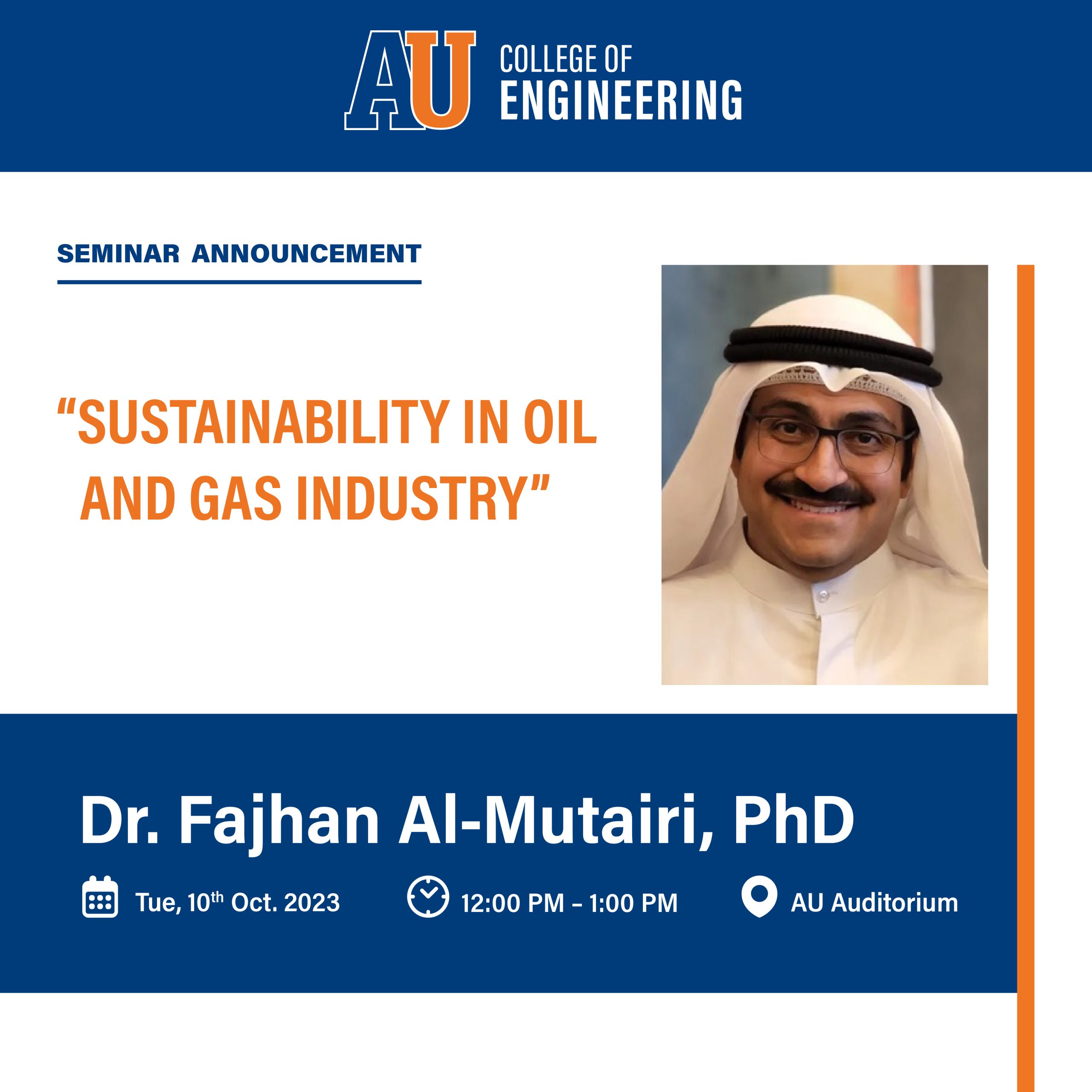 Poster of Sustainability in Oil and Gas Industry Seminar