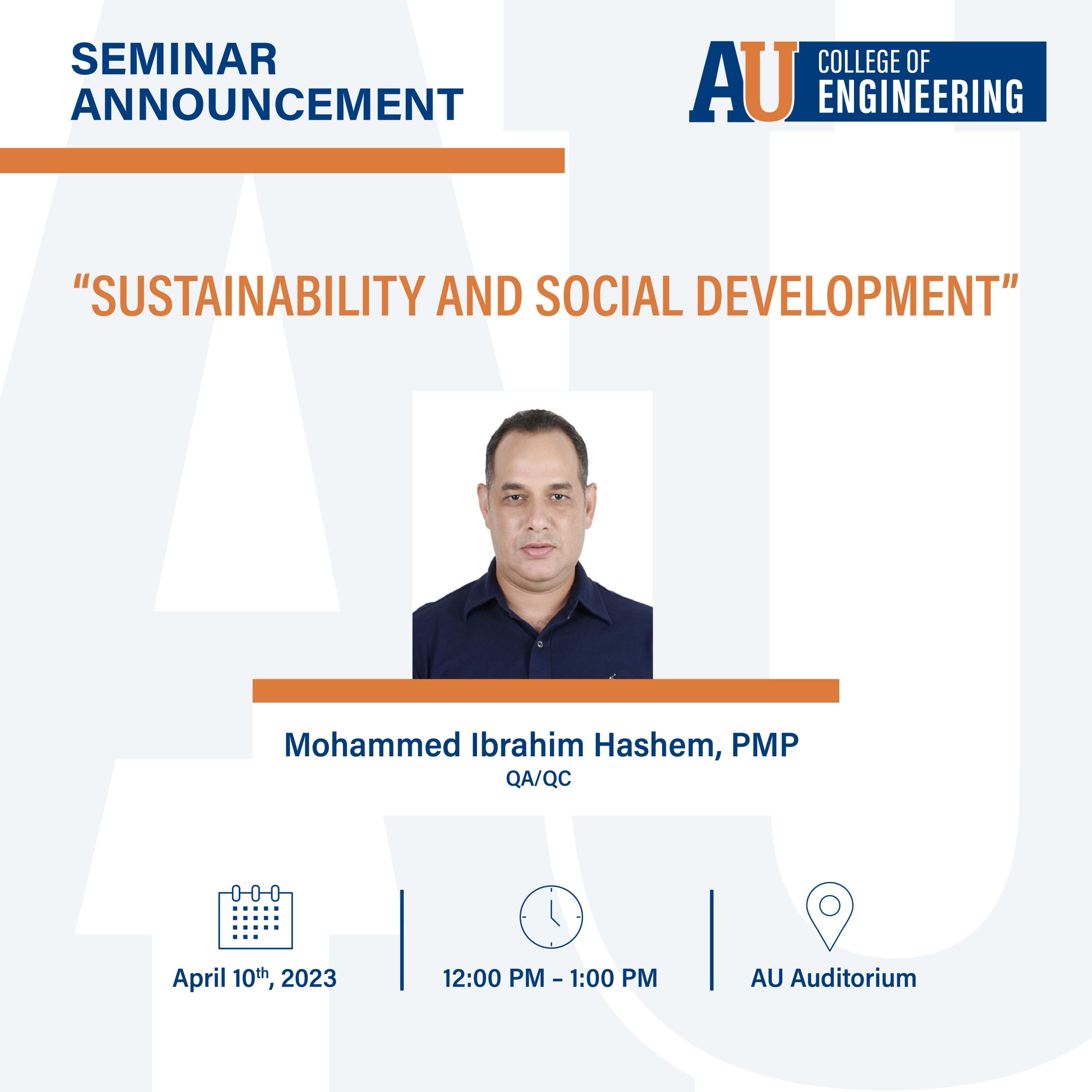 Poster of Sustainability and Social Development Seminar