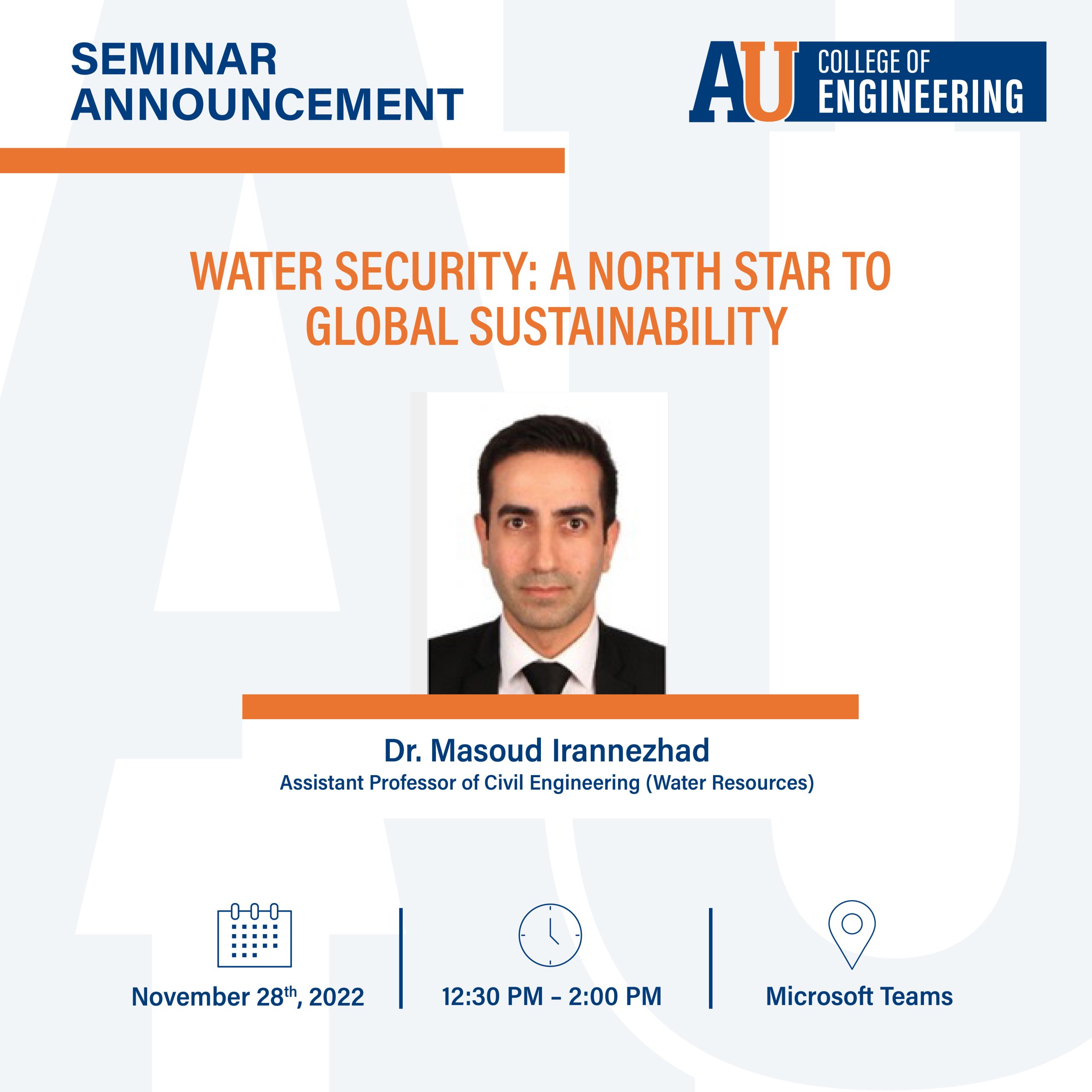 Poster of Water Security: A North Star to Global Sustainability Seminar